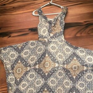 Le Château Handkerchief Hem Dress with Belt